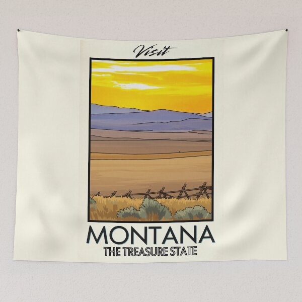 Item preview, Montana Scenic Vintage Style Travel Advert designed and sold by Dimensionality.