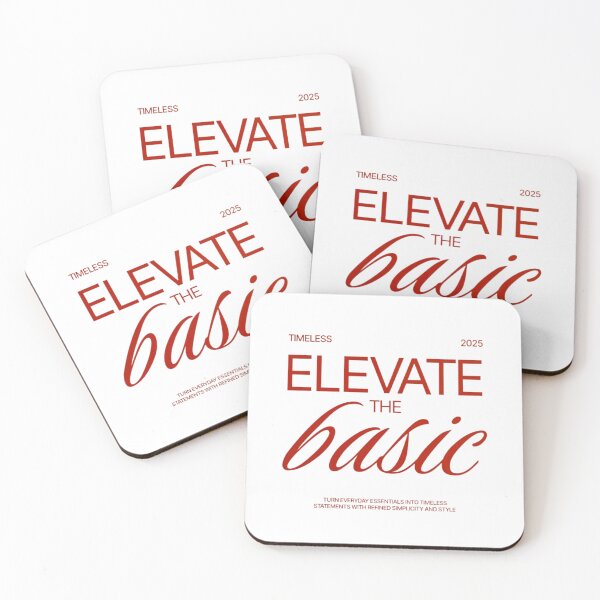 Item preview, Elevate the Basic – Red Minimalist Typography Design designed and sold by MindMess Studio.