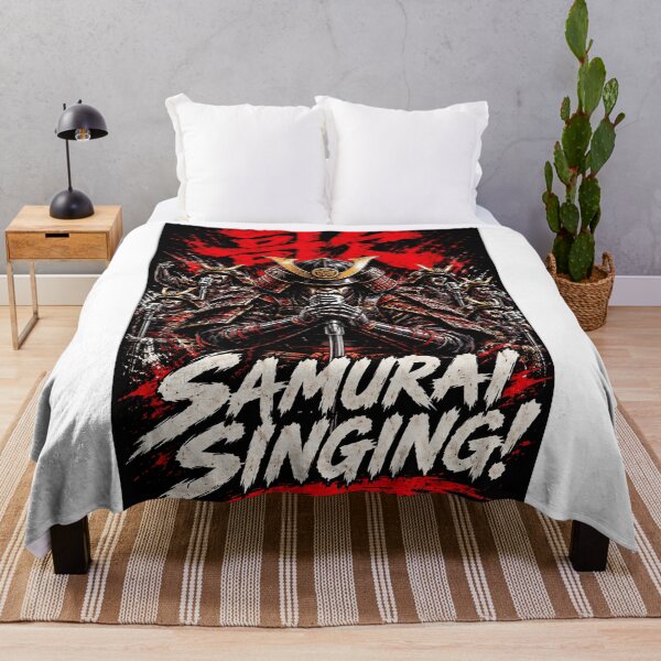 Item preview, Samurai Singing – Heavy Metal Warrior Rock Band Japanese Samurai Art designed and sold by kaipapershop.