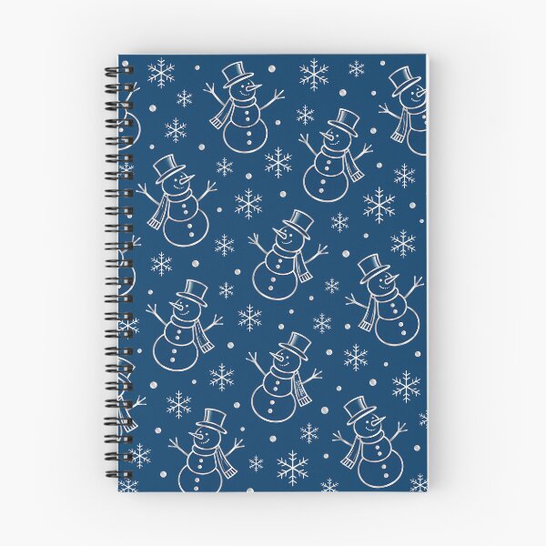 Item preview, Blue and Silver Snowman Snowflake Winter Pattern designed and sold by StickaTime.