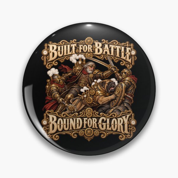 Item preview, Built for Battle, Bound for Glory – Steampunk Warrior and Molossus Dog designed and sold by A5ranchmerch.