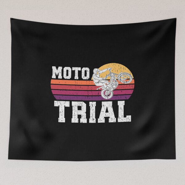 Item preview, Moto Trial Vintage Sunset Motorcycle Trials Rider designed and sold by Jt41.