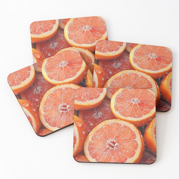 Item preview, Tart and Sweet - Sliced Grapefruits Layered Atop Each Other - Watercolor Art - Food Art designed and sold by CastleBySea.