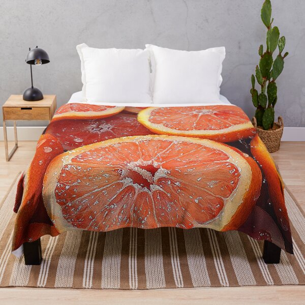 Item preview, Tart and Sweet - Sliced Grapefruits Layered Atop Each Other - Watercolor Art - Food Art designed and sold by CastleBySea.