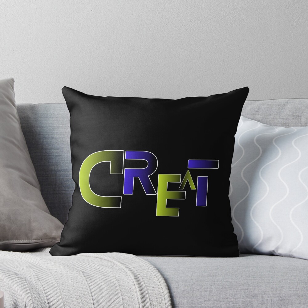 Item preview, Throw Pillow designed and sold by Detroja Typography.