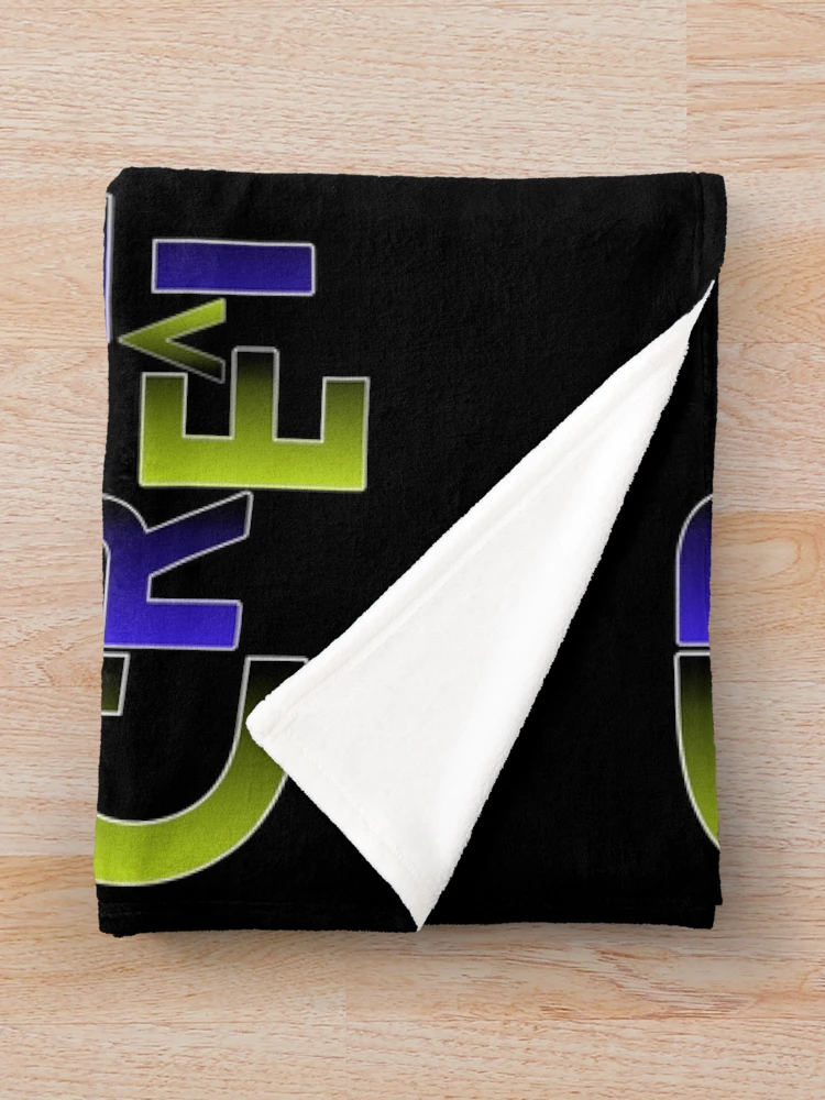 Thumbnail 3 of 6, Throw Blanket, Creative Typography Neon Gradient Lettering Design designed and sold by Detroja Typography.