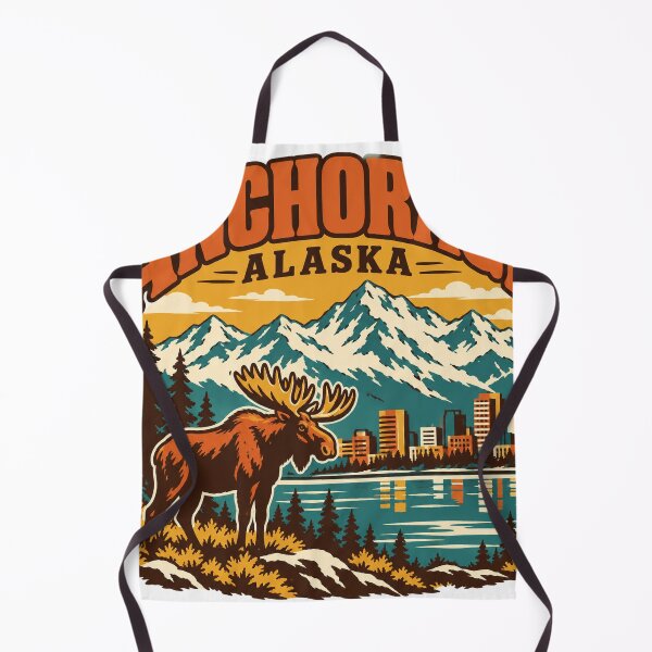 Item preview, Anchorage Gift - Vintage Anchorage Alaska Travel Art designed and sold by RedRubyBubble.