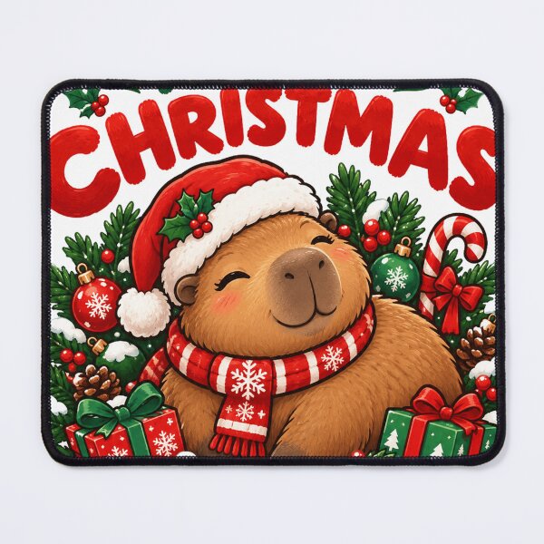 Item preview, Capybara Christmas designed and sold by devonclemon.