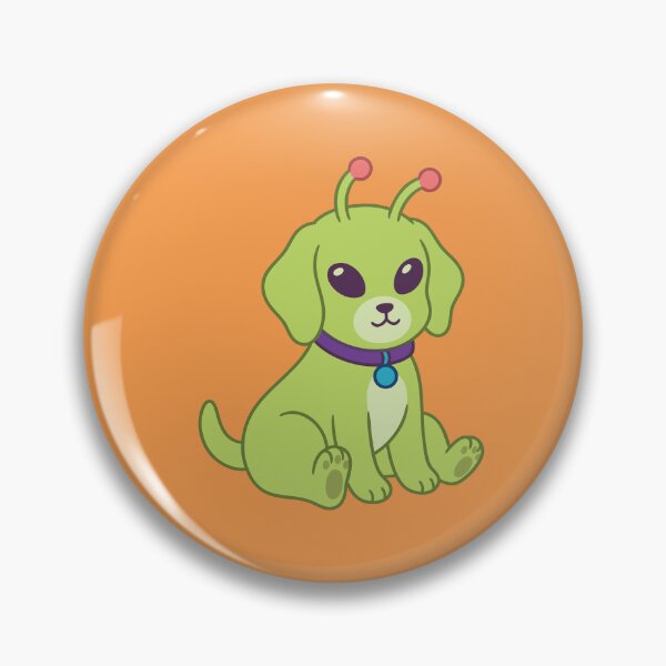 Item preview, Green Alien Dog With Antennae Cute Sci Fi Puppy designed and sold by zan-mf.