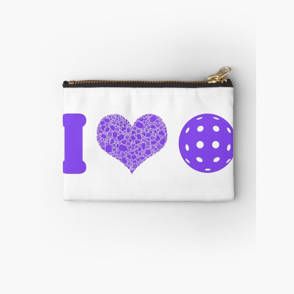 Item preview, Copy of I love Heart Pickleball with outdoor ball electric purple designed and sold by Southpaw Graphics.