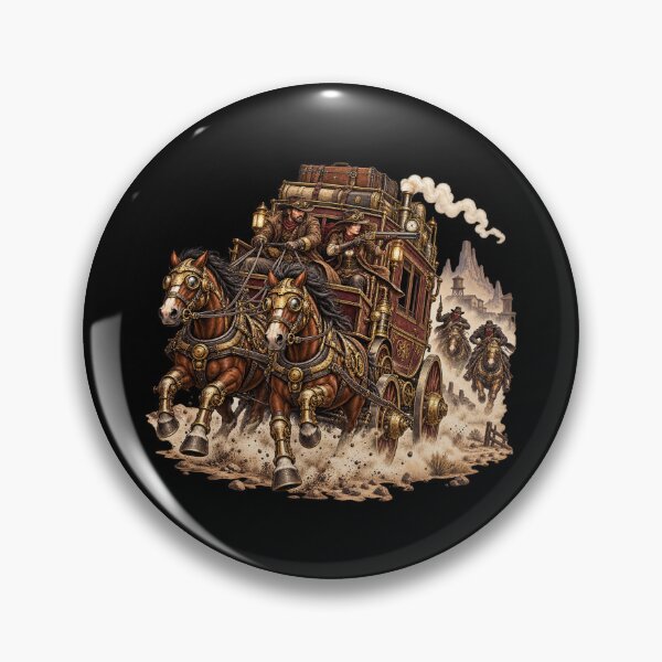 Item preview, Brass, Steam & Bandits – Steampunk Stagecoach Chase designed and sold by A5ranchmerch.