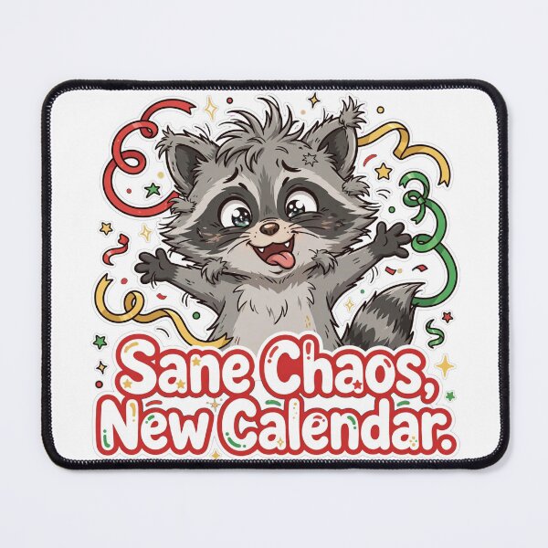 Item preview, Sane Chaos New Calendar Funny Raccoon, New Year Raccoon Shirt, Funny New Year 2027, Trash Panda Party Gift designed and sold by HoMya.