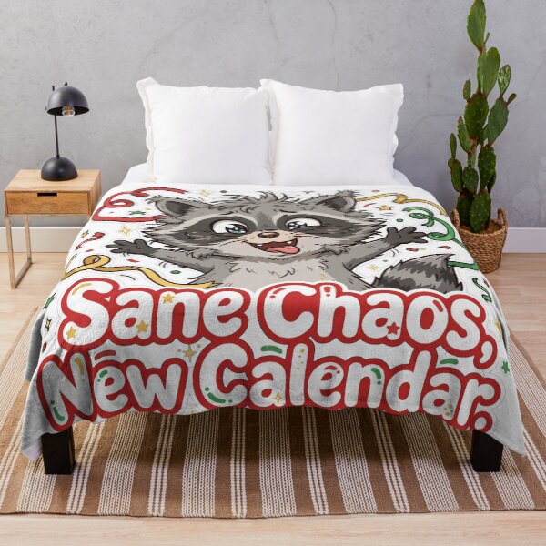 Item preview, Sane Chaos New Calendar Funny Raccoon, New Year Raccoon Shirt, Funny New Year 2027, Trash Panda Party Gift designed and sold by HoMya.