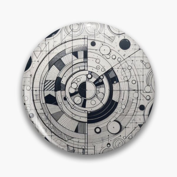 Item preview, The Blueprint of Chaos: Abstract Geometric Technical Art designed and sold by Catfcreations.