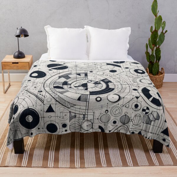 Item preview, The Blueprint of Chaos: Abstract Geometric Technical Art designed and sold by Catfcreations.