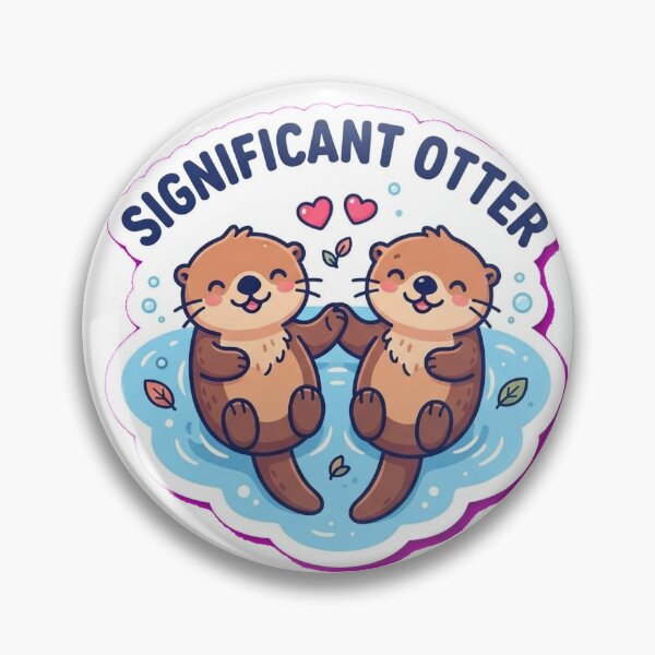 Item preview, Significant Otter Cute Otters Holding Hands Love Sticker designed and sold by Varaprasad43.