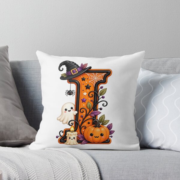 Item preview, Cute Halloween Letter I Ghost Pumpkin Witch Hat designed and sold by TiaraHans.