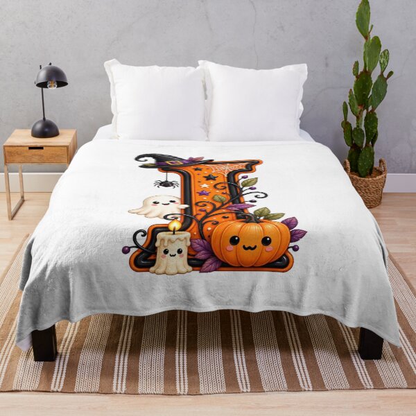 Item preview, Cute Halloween Letter I Ghost Pumpkin Witch Hat designed and sold by TiaraHans.