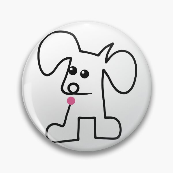 Item preview, Cute Puppy One Line Art with Pink Ball designed and sold by MirrorsFineArt.