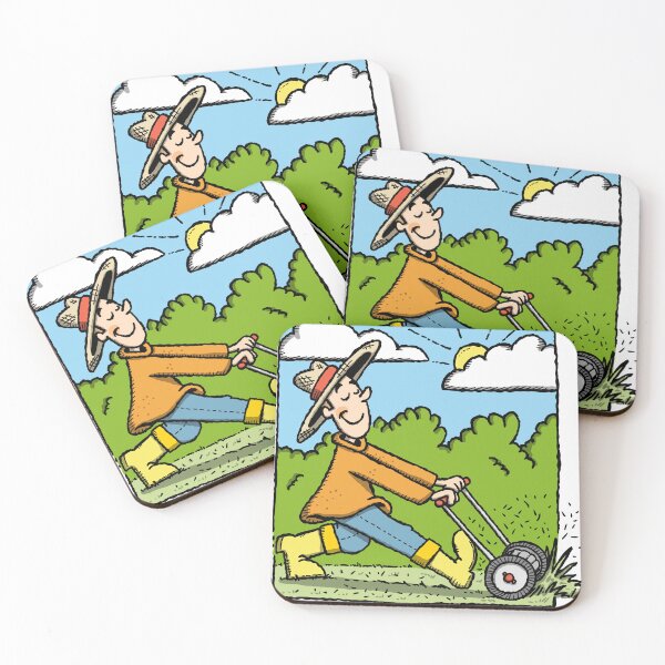 Item preview, Farmer Pushing Lawn Mower Straw Hat designed and sold by BuyIfYouCan2022.