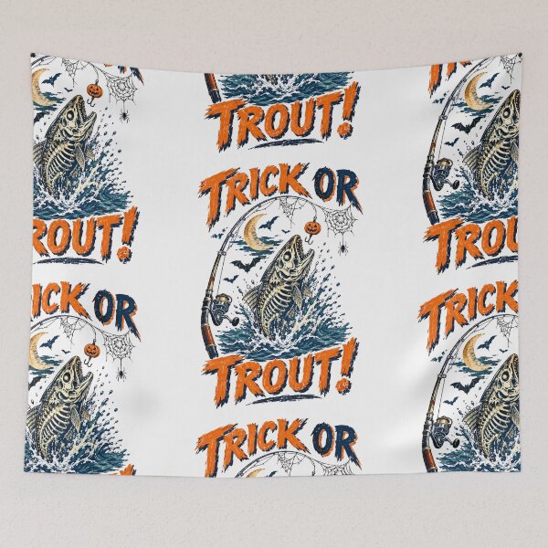 Item preview, Spooky Fishing Season | Trick or Treat Fisherman Halloween Graphic designed and sold by SinbadDesign.