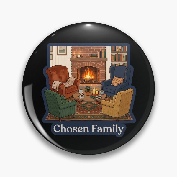 Item preview, Cozy Fireplace Living Room Chosen Family Sticker designed and sold by TheCalmEdit.