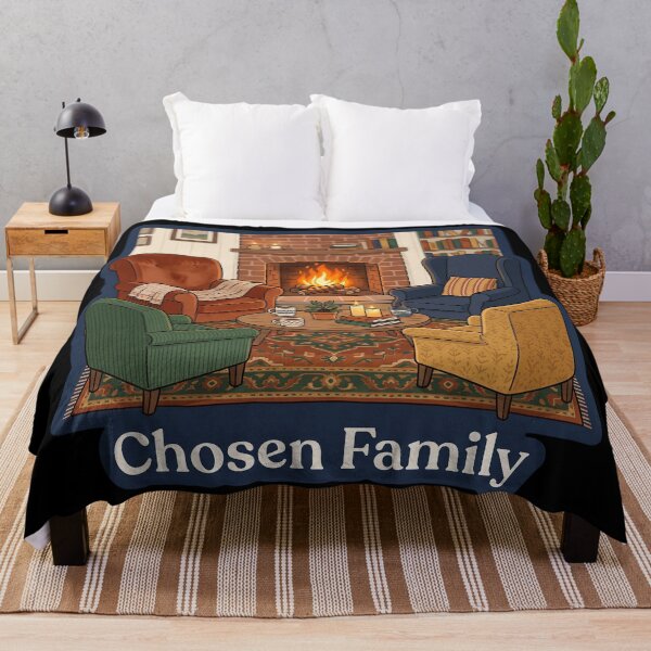 Item preview, Cozy Fireplace Living Room Chosen Family Sticker designed and sold by TheCalmEdit.