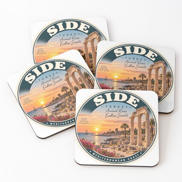 Item preview, Side Turkey Vintage Travel Badge – Mediterranean Coast Retro Souvenir designed and sold by DreamPaw Studio.
