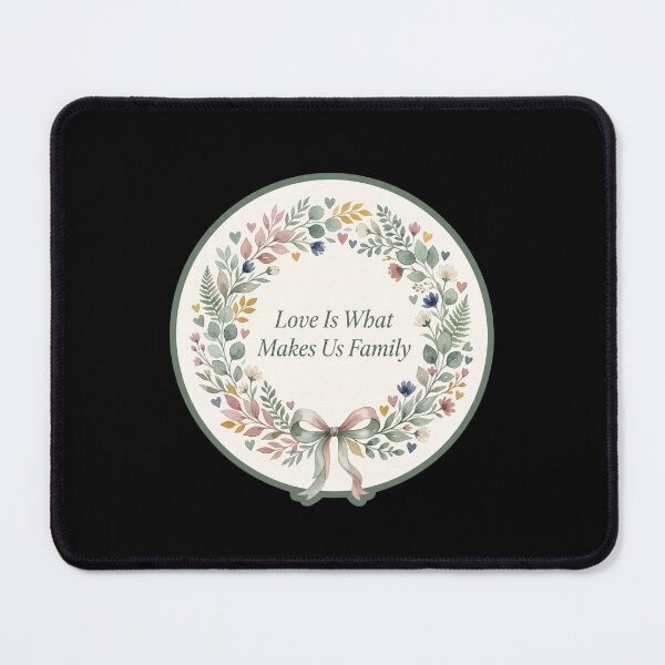Item preview, Love Is What Makes Us Family Watercolor Floral Wreath designed and sold by TheCalmEdit.