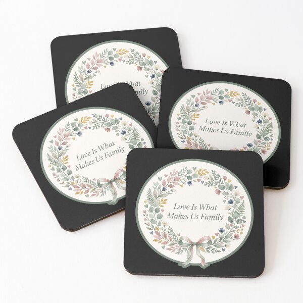 Item preview, Love Is What Makes Us Family Watercolor Floral Wreath designed and sold by TheCalmEdit.