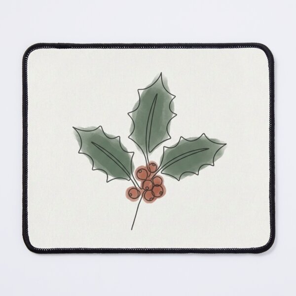 Item preview, Holly Sprig | Minimalist Christmas Line Art Winter Botanical Print designed and sold by Zaramodo.