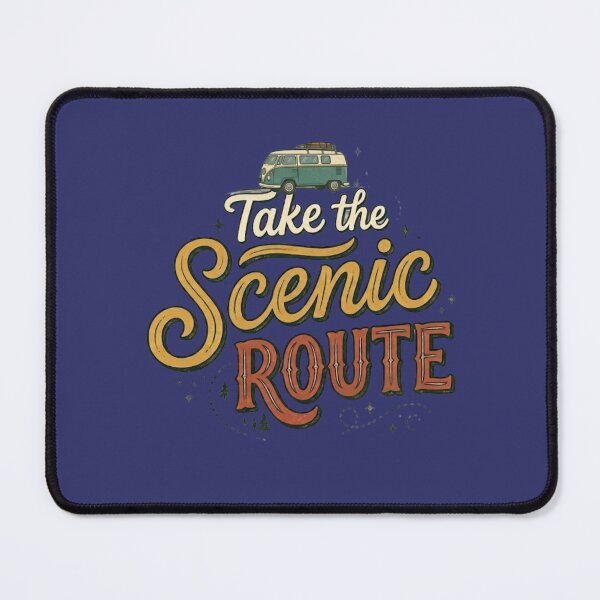 Item preview, Take the Scenic Route – Inspirational Travel and Adventure Quote designed and sold by WallMuseStudio .