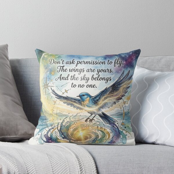 Item preview, Don't Ask Permission To Fly - Watercolor Celestial Bird Art designed and sold by Nashatyoussef.
