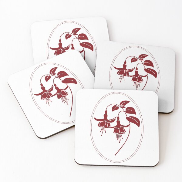 Item preview, Vintage Red Botanical Floral Motif in Oval Frame - 26 designed and sold by ivyysophia.