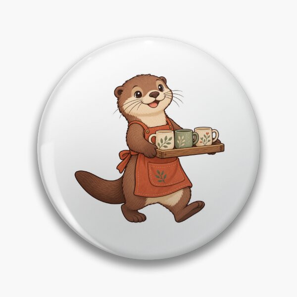Item preview, Happy Otter Potter Carrying Handmade Ceramic Mugs designed and sold by MushroomHut.