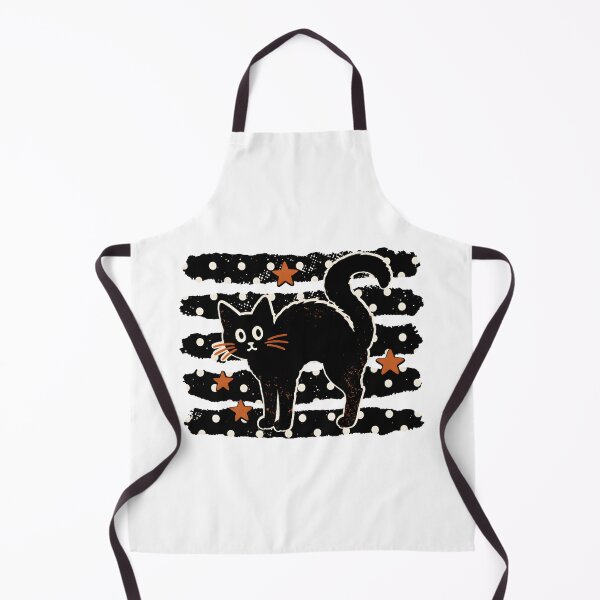 Item preview, Cute Black Cat Halloween Polka Dot Stars Design designed and sold by Dmo3HarkoArt.