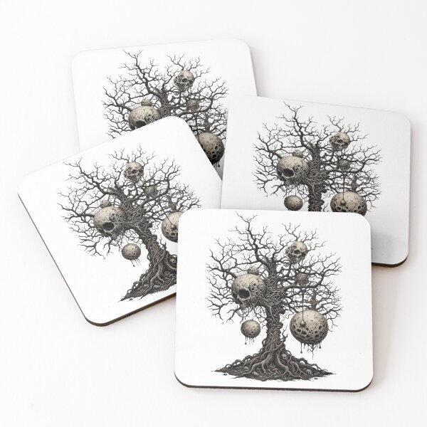 Item preview, Gothic Tree of Decay: Surreal Skull & Dripping Moon Graphic designed and sold by HexOne.