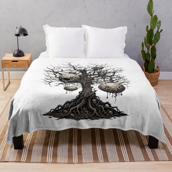 Item preview, Gothic Tree of Decay: Surreal Skull & Dripping Moon Graphic designed and sold by HexOne.