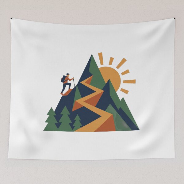 Item preview, best hiking — Minimal geometric Artwork designed and sold by DigitalGraphic1.