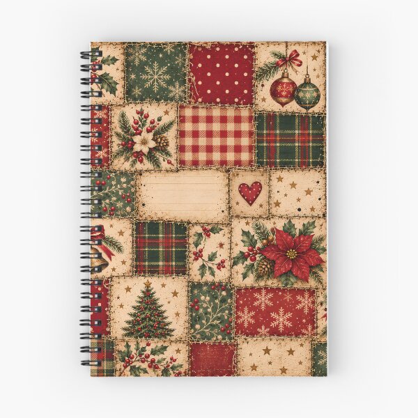 Item preview, Vintage Christmas Holly and Plaid Patchwork designed and sold by Gapanaart.
