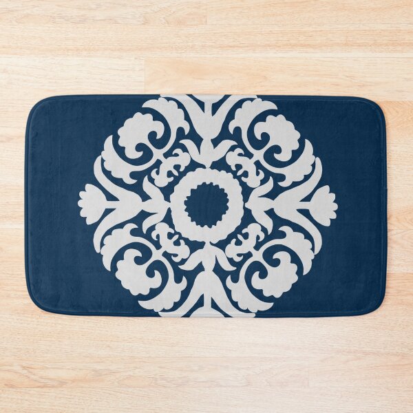Item preview, French Navy Blue White Mandala Spiritual Symbol designed and sold by slimbirdy.