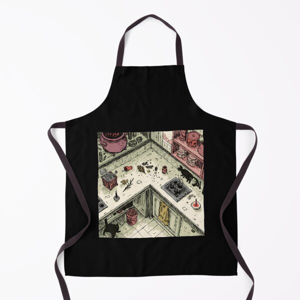 Item preview, Witch's Kitchen with Cats and Cauldron Illustration designed and sold by Dmo3HarkoArt.