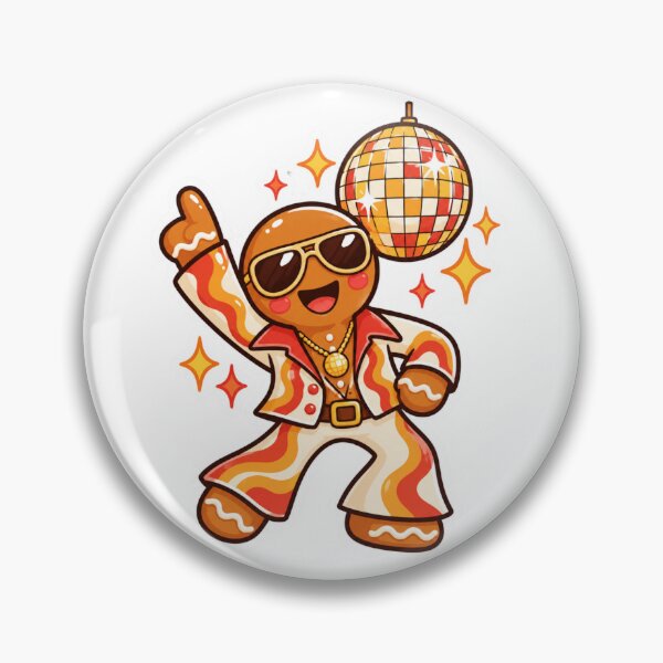 Item preview, Retro Gingerbread Disco Christmas Sticker designed and sold by PriyankaSonara.