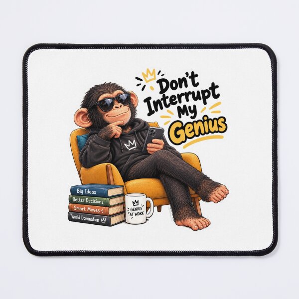 Item preview, Don't Interrupt My Genius Cool Monkey In Hoodie designed and sold by carestazafeli.