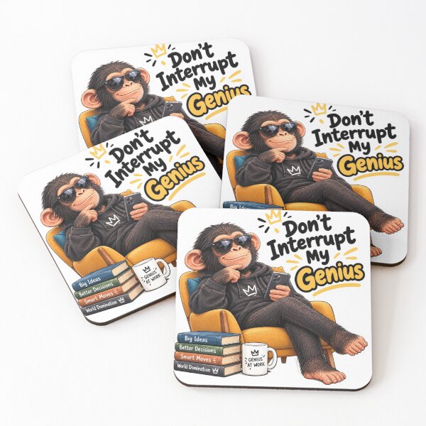 Item preview, Don't Interrupt My Genius Cool Monkey In Hoodie designed and sold by carestazafeli.