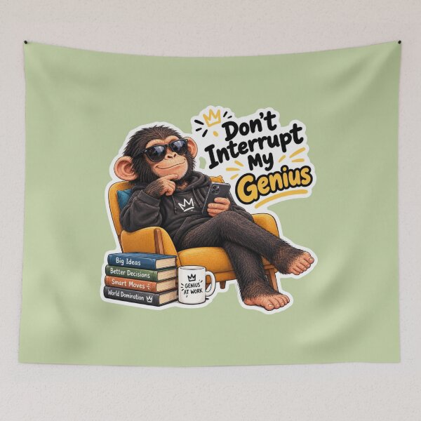 Item preview, Don't Interrupt My Genius Cool Monkey In Hoodie designed and sold by carestazafeli.