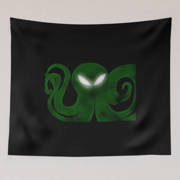 Item preview, Dark Green Glowing Octopus Illustration designed and sold by TomatiLove.