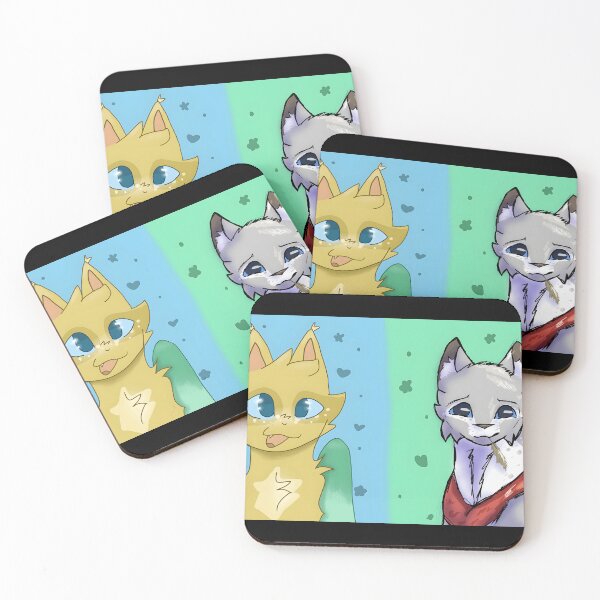 Item preview, Whimsical Cute Cat Characters with Blue Eyes and Colorful Background designed and sold by J-Mindful.