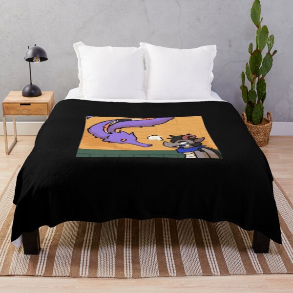 Item preview, Purple Dragon and Horned Creature Cartoon Illustration designed and sold by TomatiLove.