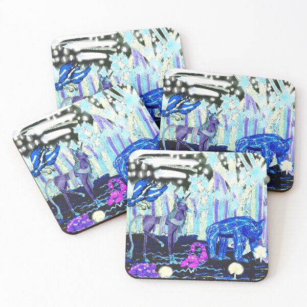 Item preview, Fantasy Night Forest Creatures with Constellation Patterns designed and sold by TomatiLove.